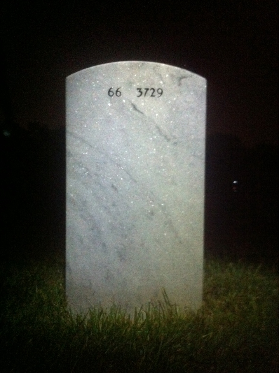 Back of headstone — Sterling Wood