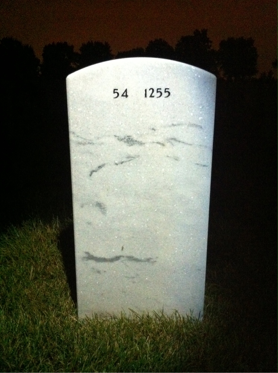 Back of headstone — Frederick Burriss