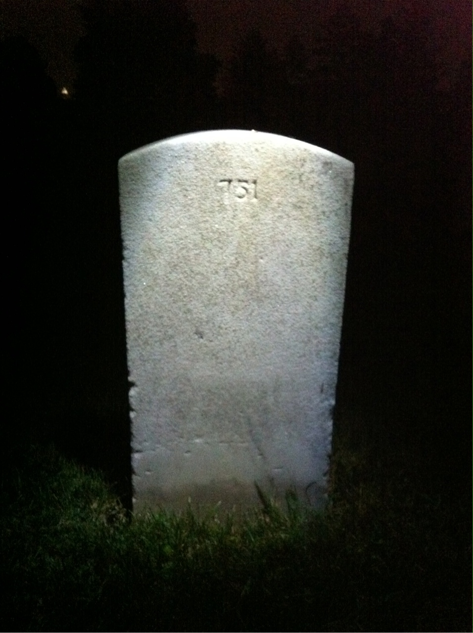 Back of headstone — Louis Bentley