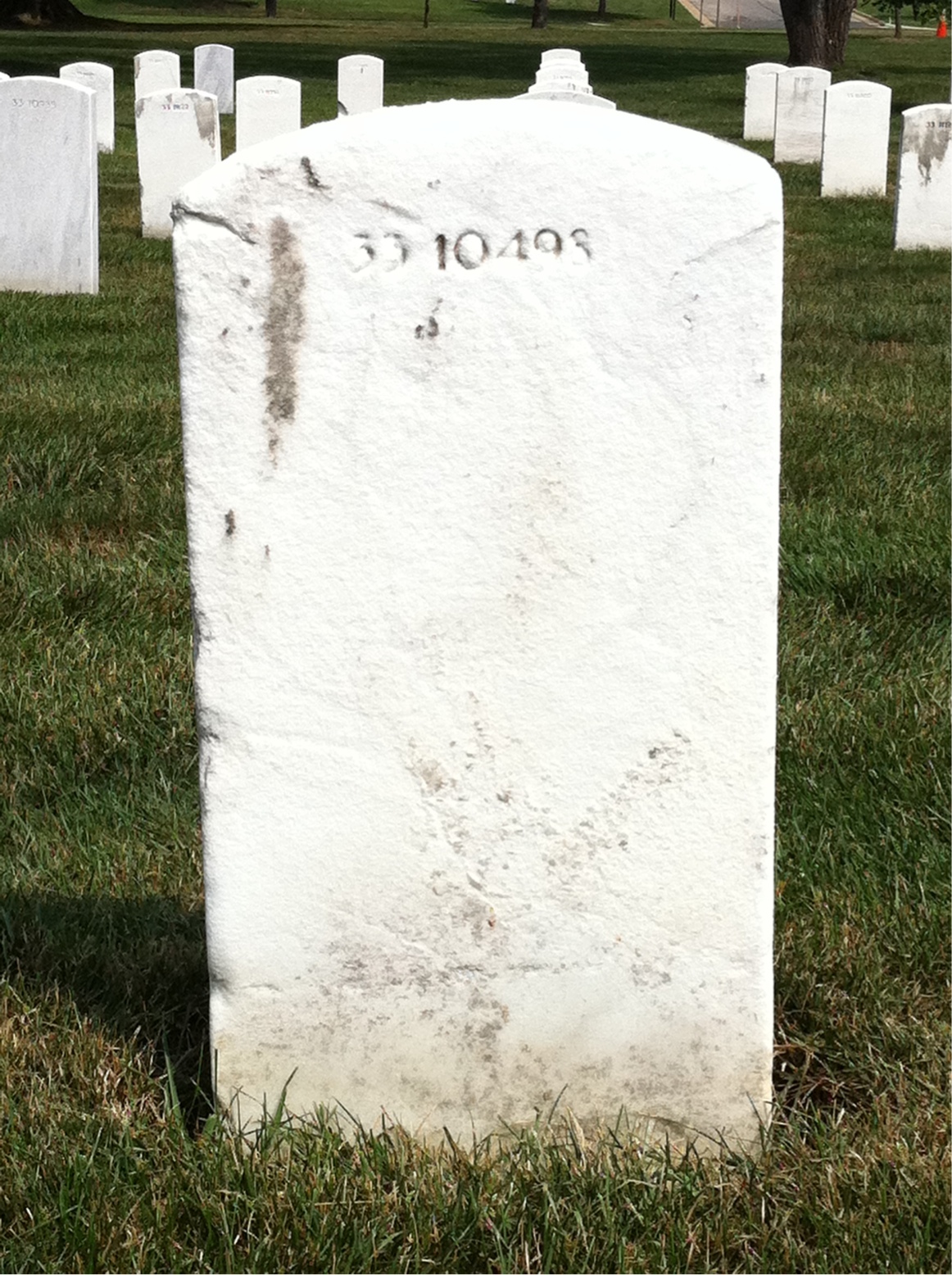 Back of headstone — Thomas G Fisher