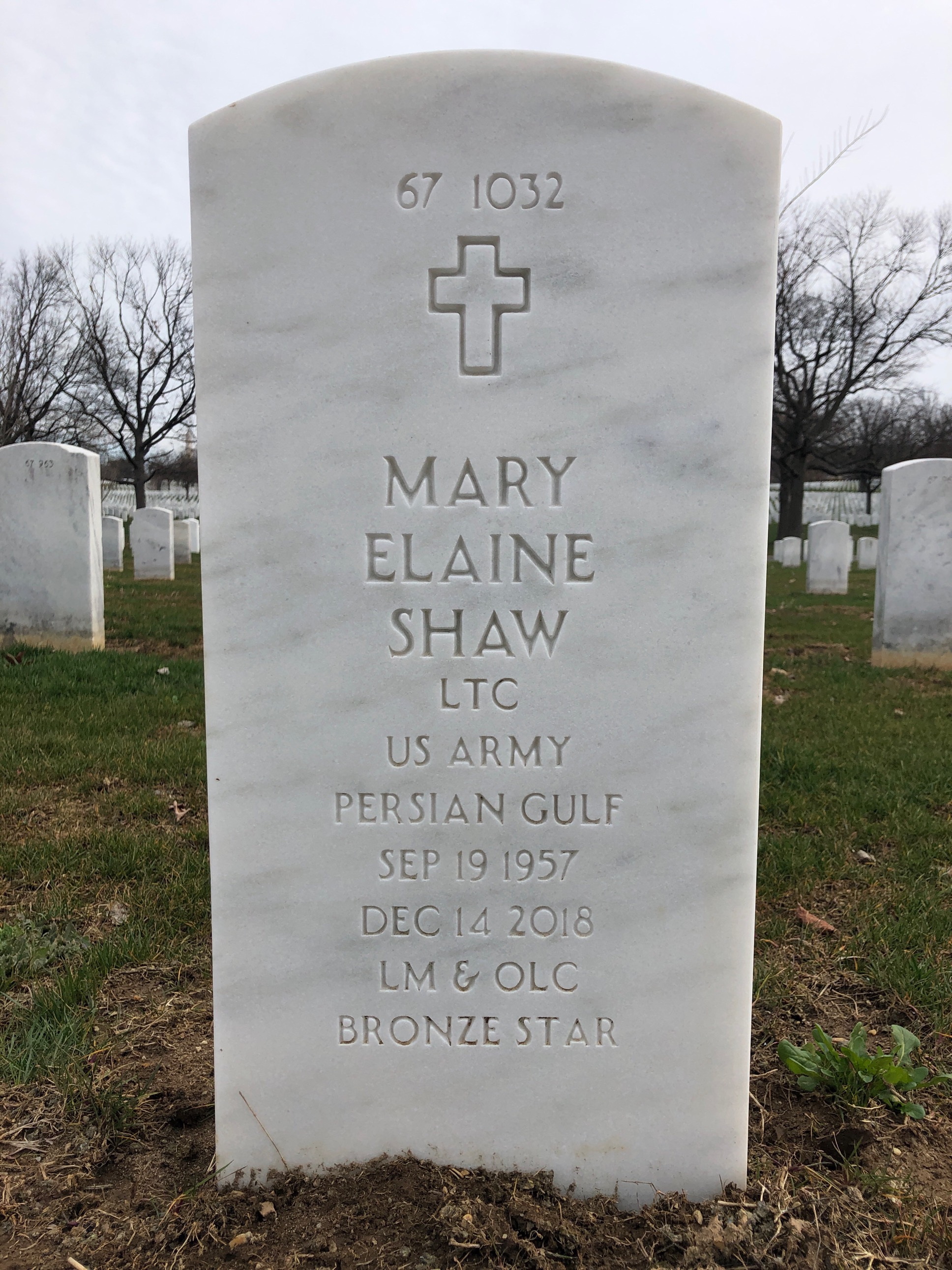 Back of headstone — John Baumgartner