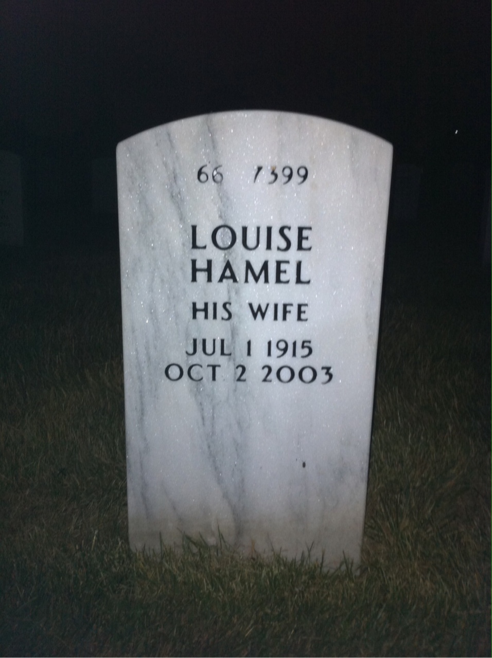 Back of headstone — Marlin Reichley