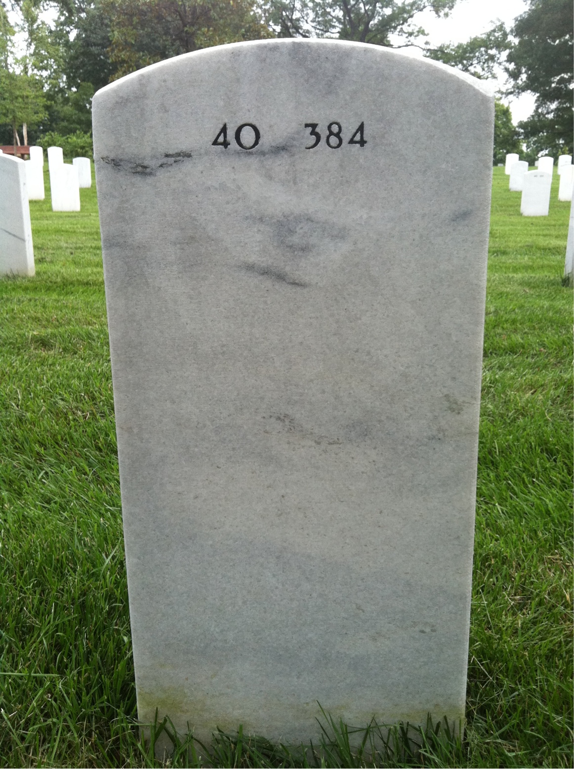 Back of headstone — James Parker