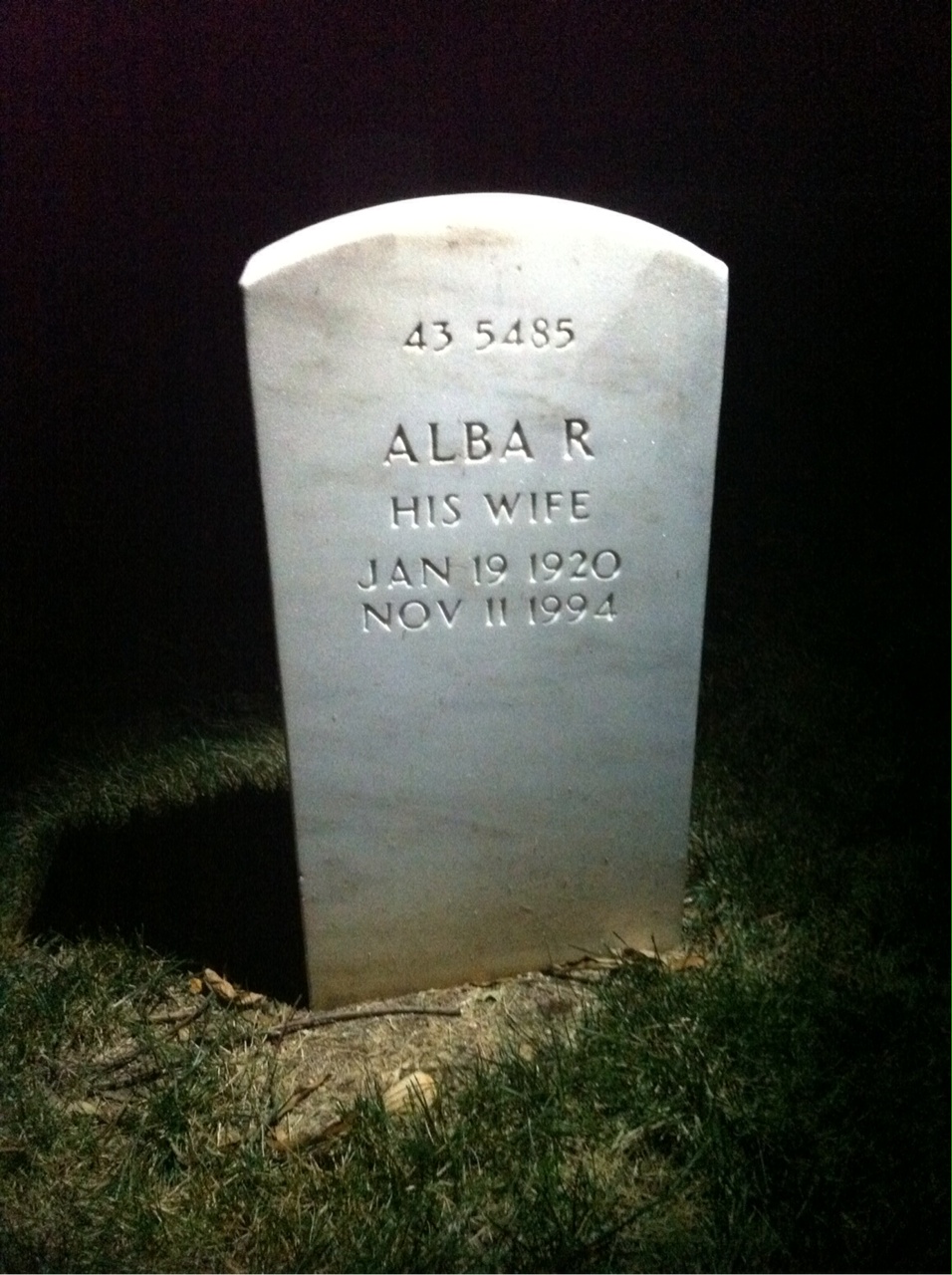 Back of headstone — George Murphy