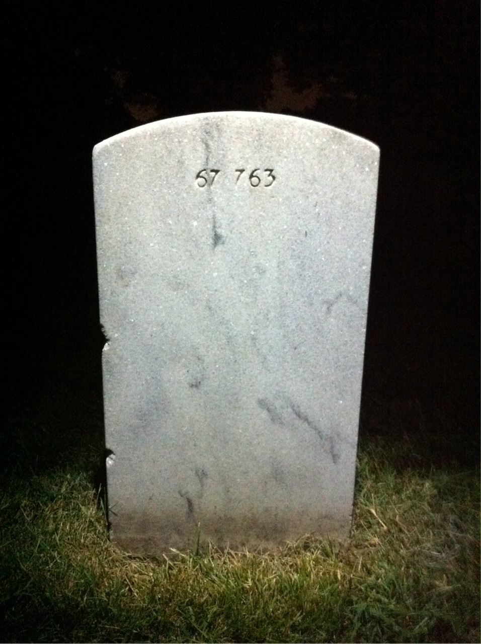 Back of headstone — Edward Banks