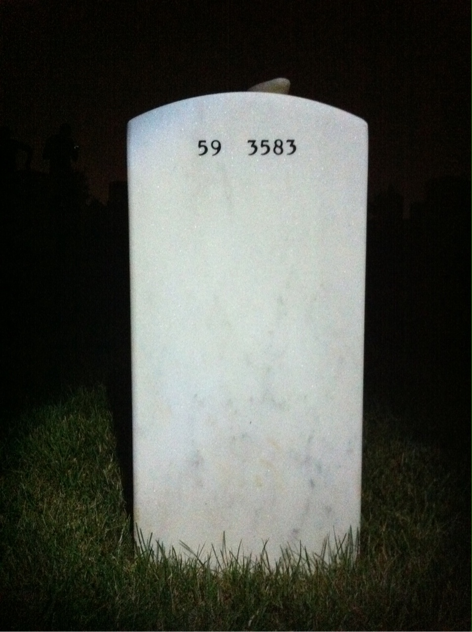 Back of headstone — John Helm