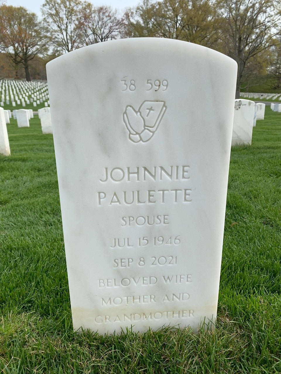 Back of headstone — Donald Anderson