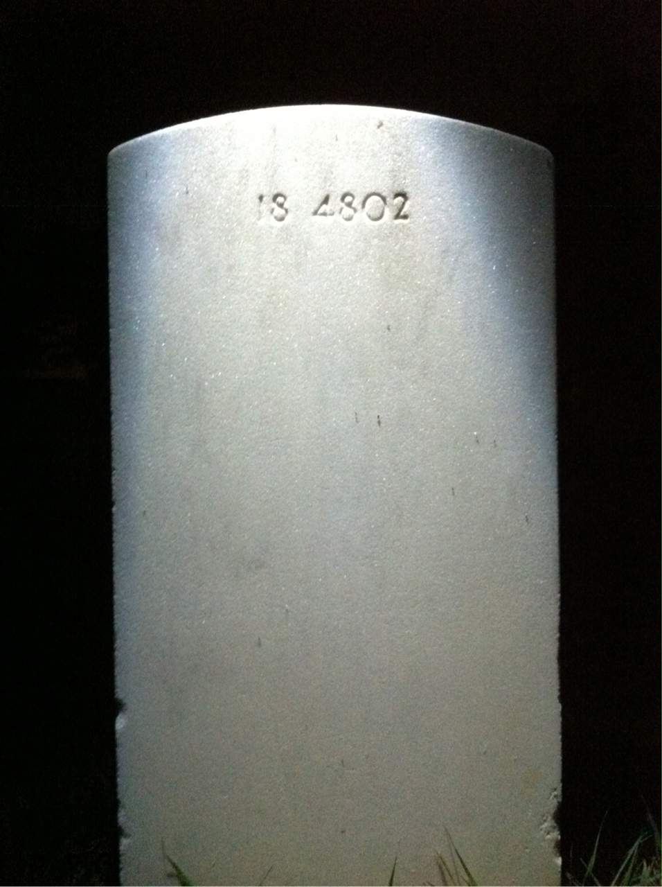 Back of headstone — Robert Barr