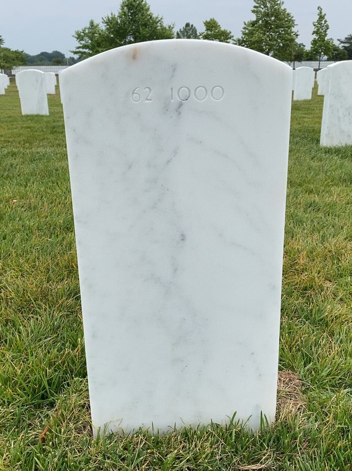 Back of headstone — Willis Ivan Lewis