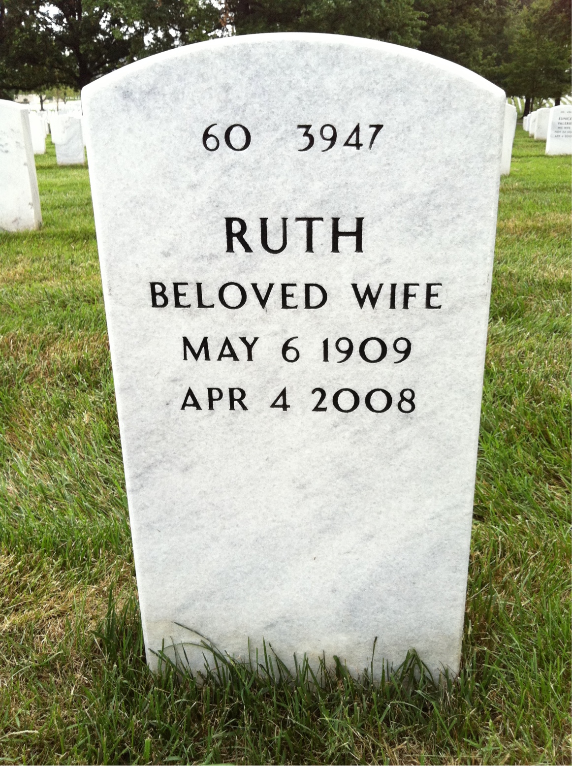 Back of headstone — Jacob Siegel