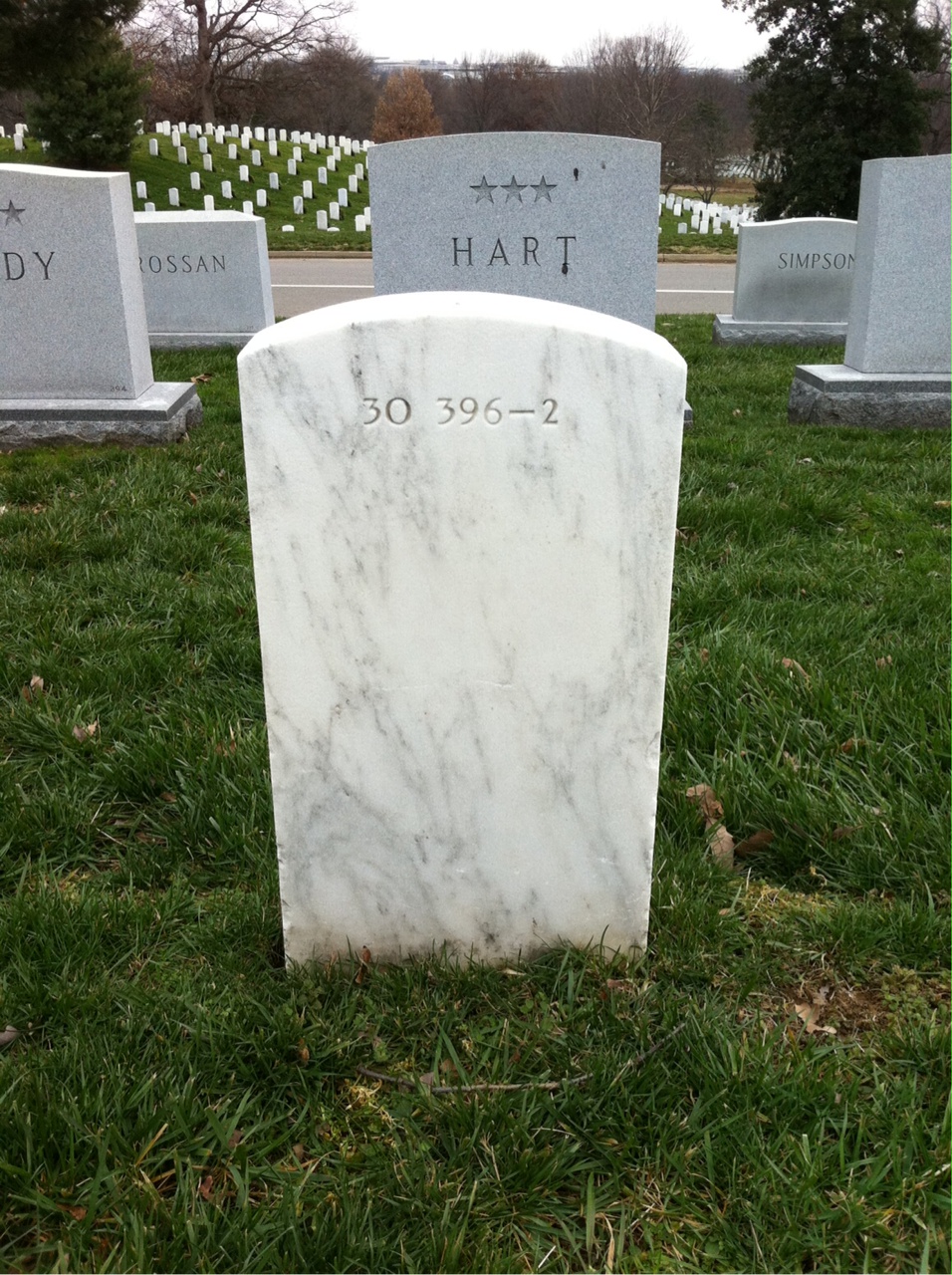 Back of headstone — Archie Bain