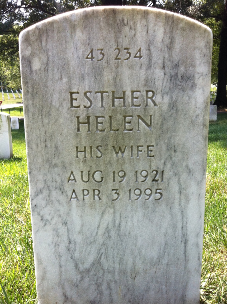 Back of headstone — Benjamin Wesley Cranford