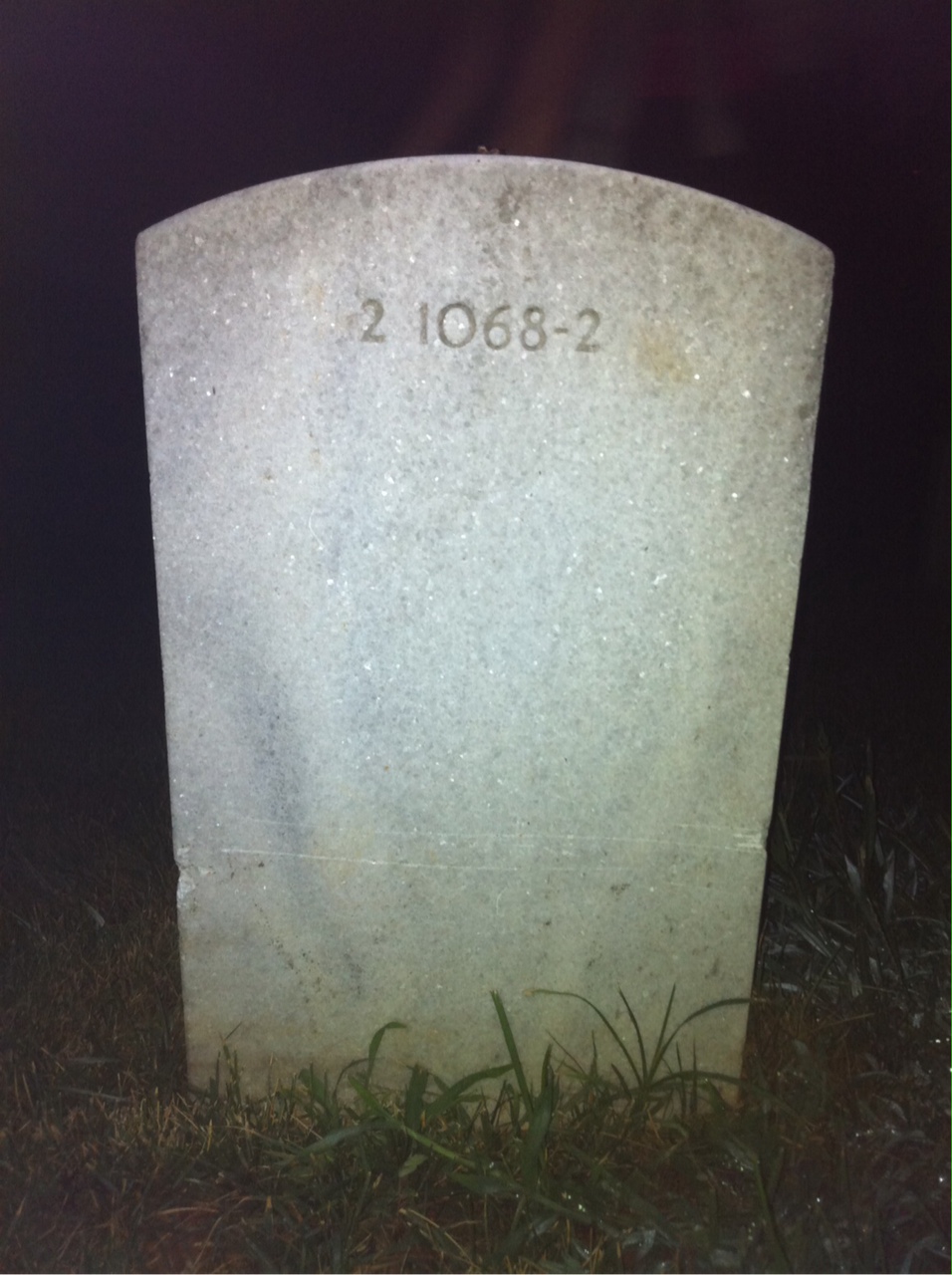Back of headstone — Blanche Morris