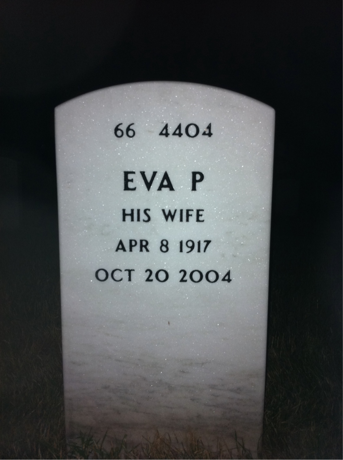 Back of headstone — Delmar Pugh