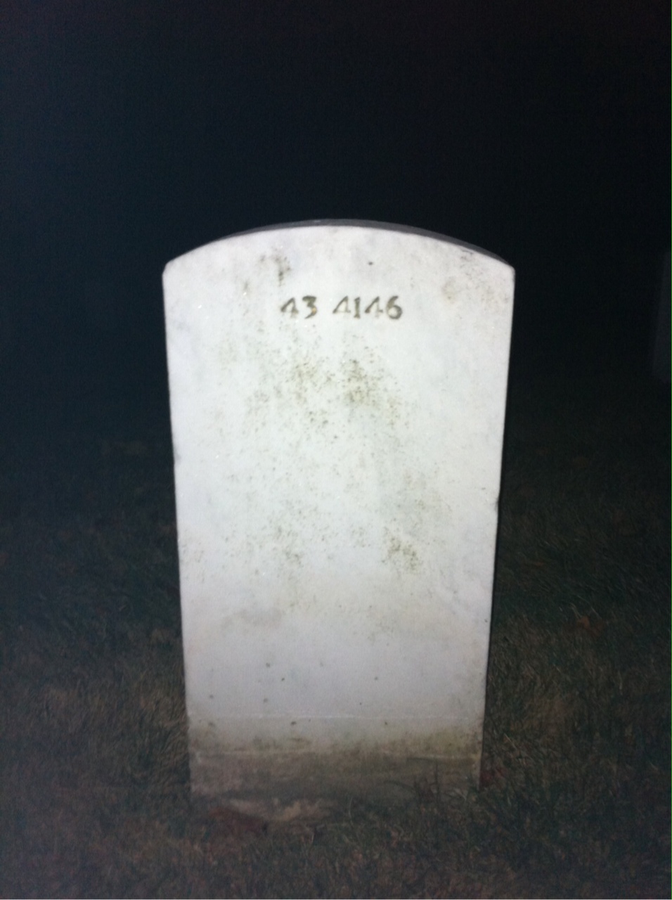 Back of headstone — William Atwood