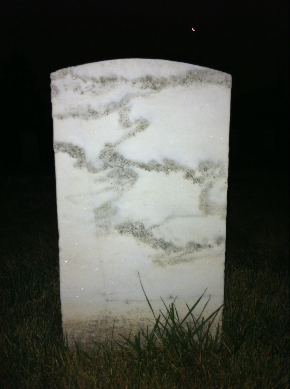 Back of headstone — Gus Mosier