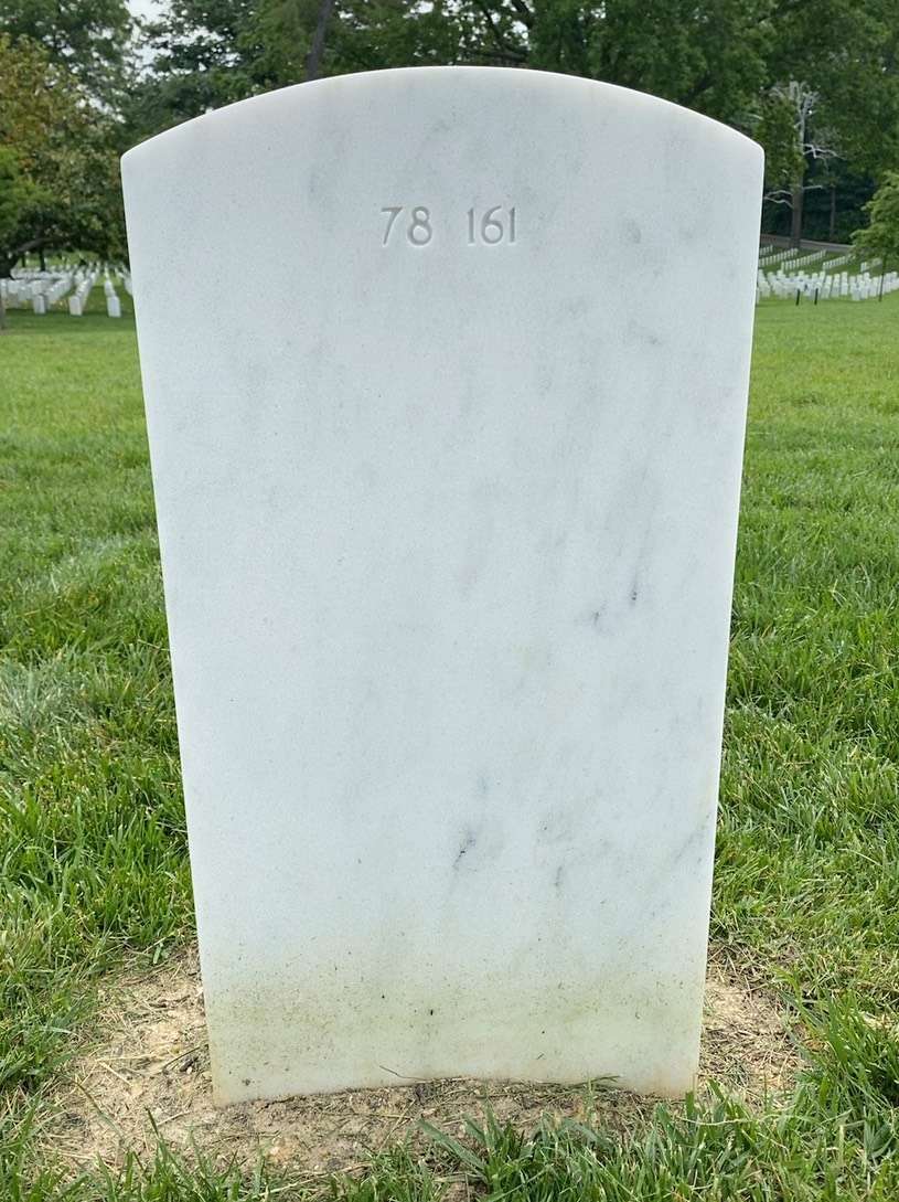 Back of headstone — Bennie Corley