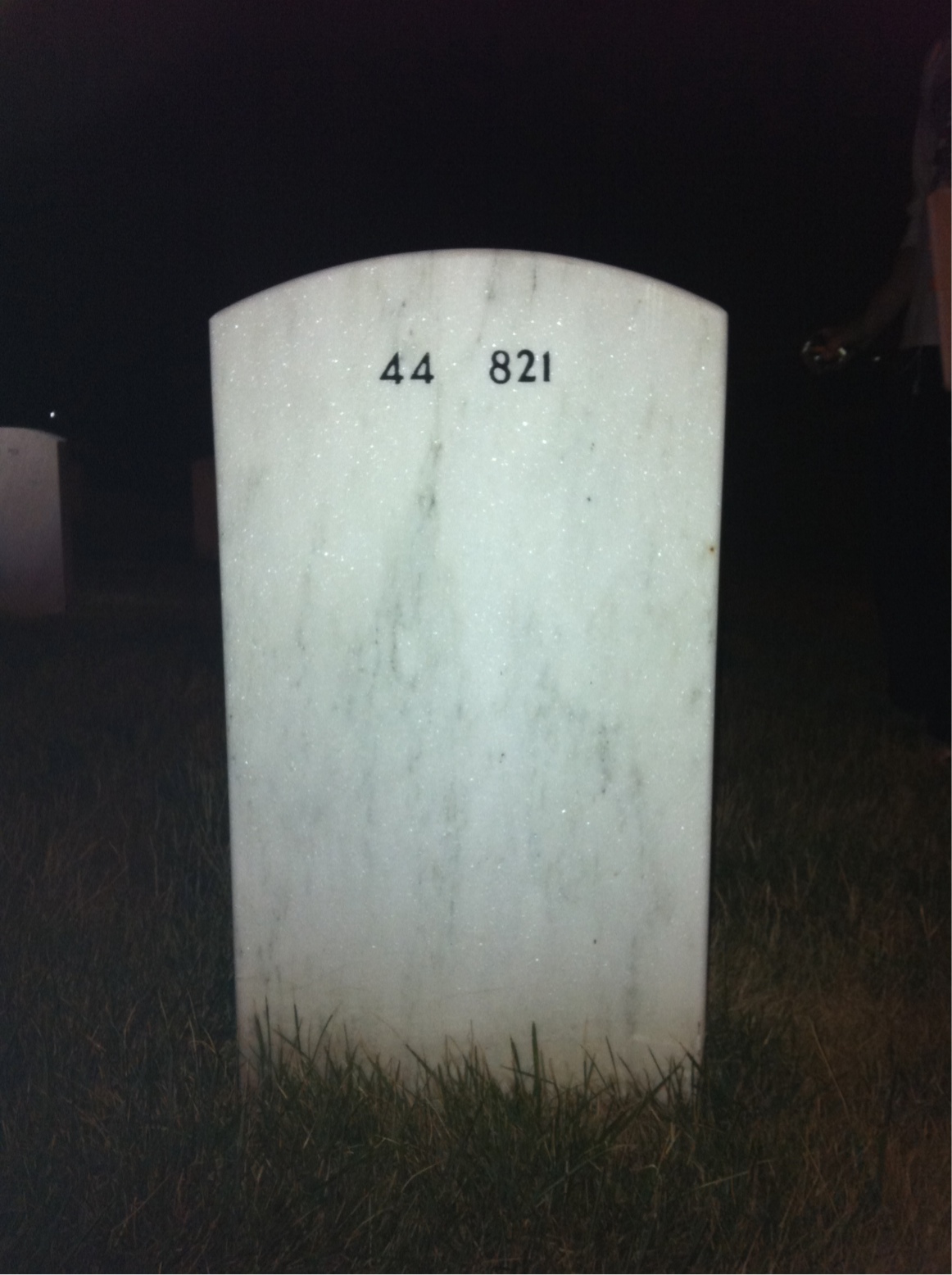 Back of headstone — Ottye Mix