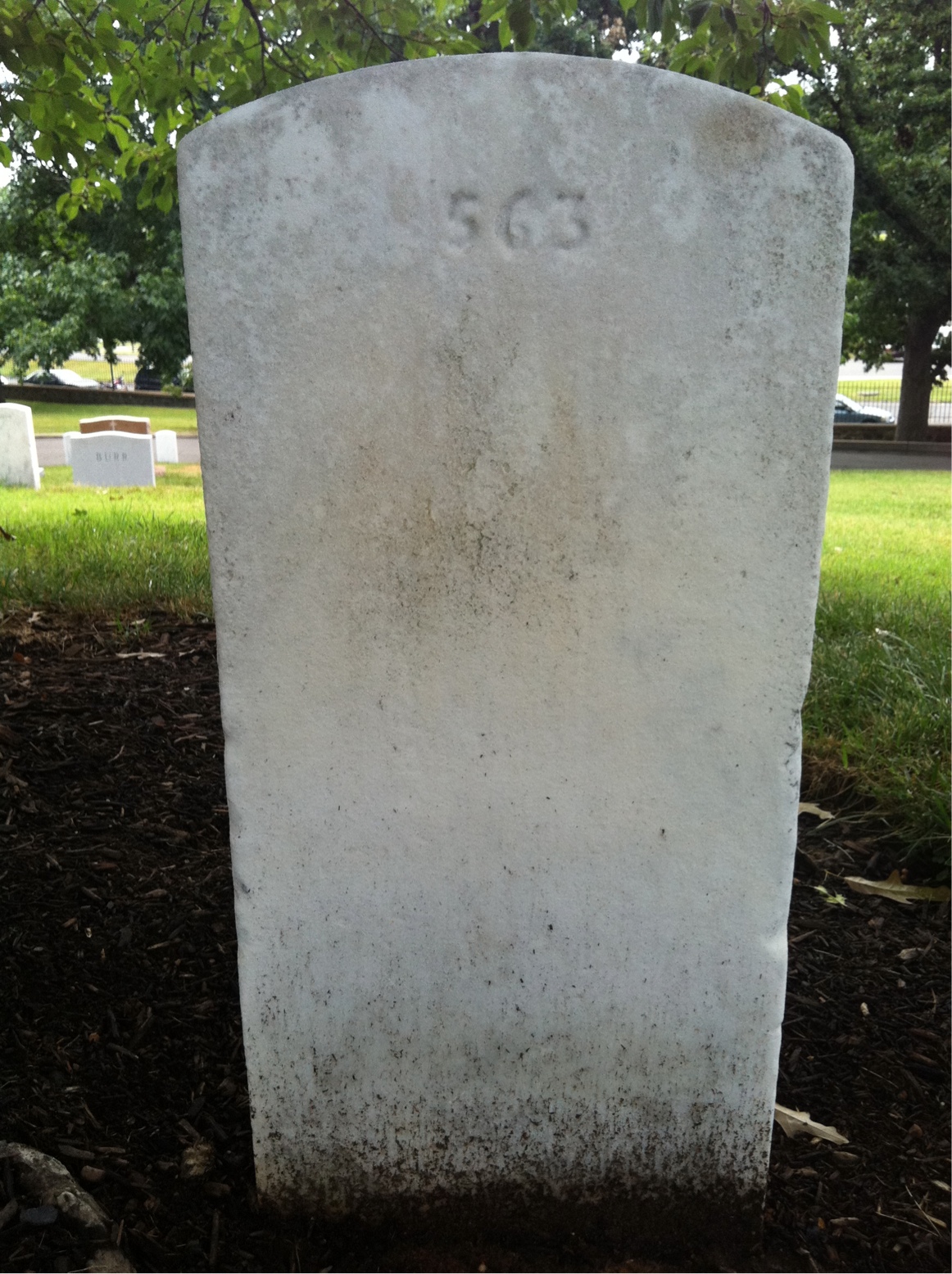 Back of headstone — Kaye Adams