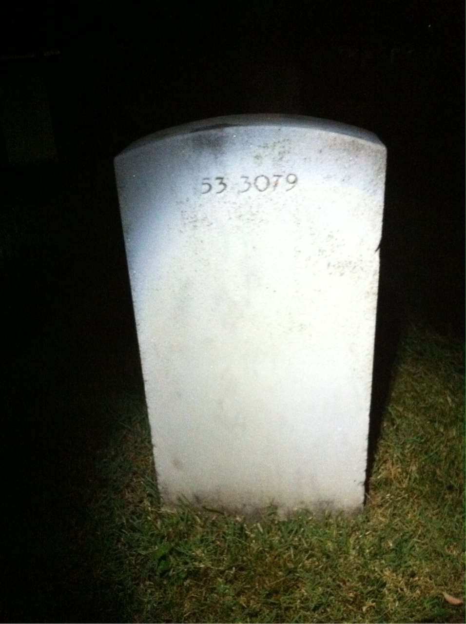 Back of headstone — Elaine Aponte