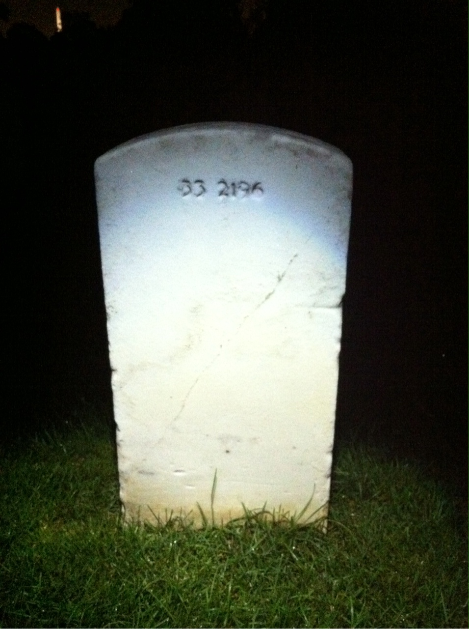 Back of headstone — Leonard Alexander