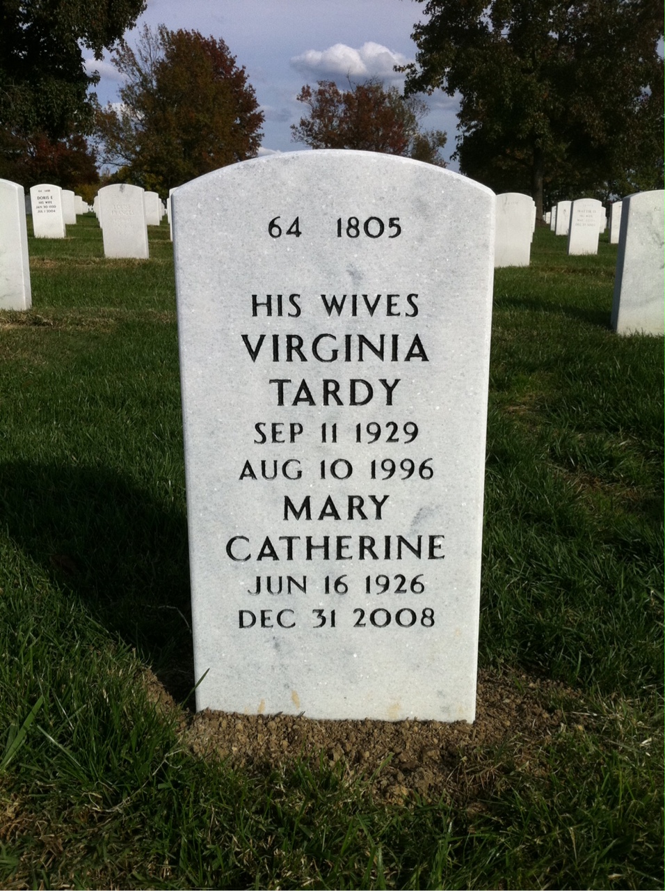 Back of headstone — Philip Getzinger