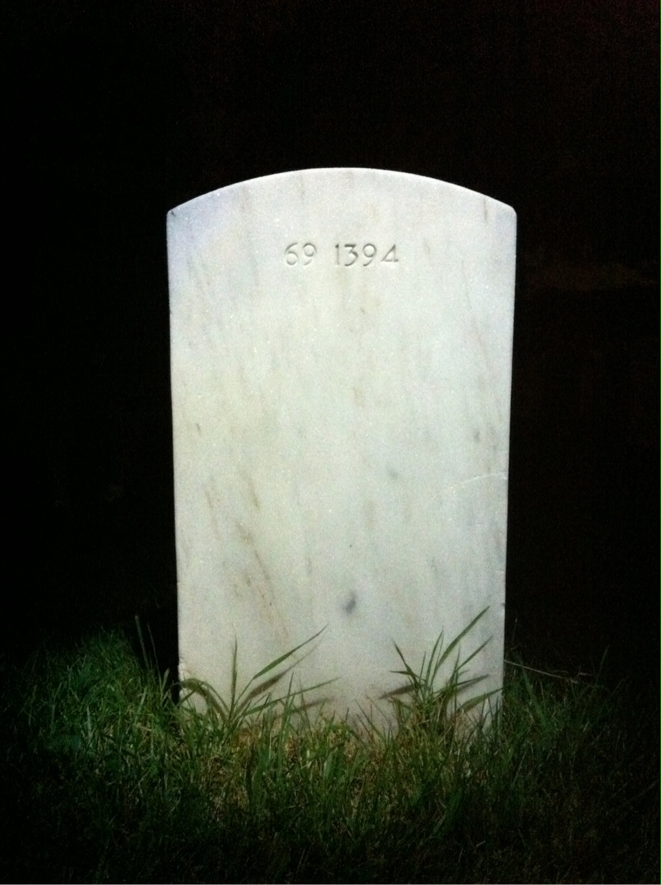 Back of headstone — Benjamin Price