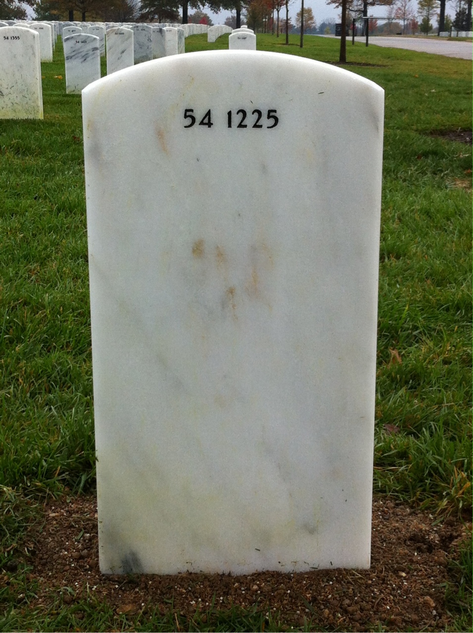 Back of headstone — Walter Bachus