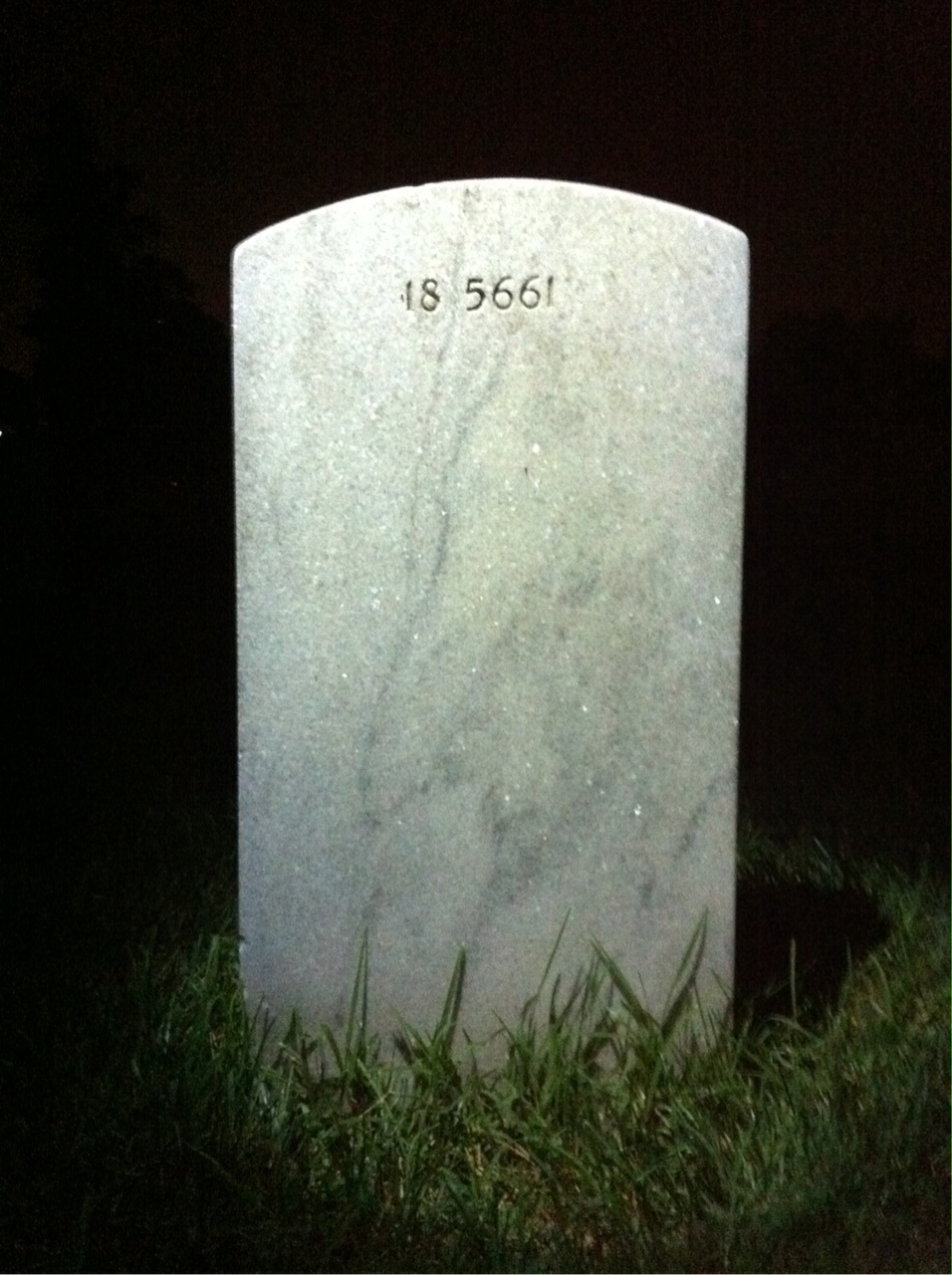Back of headstone — Allen Aubrey