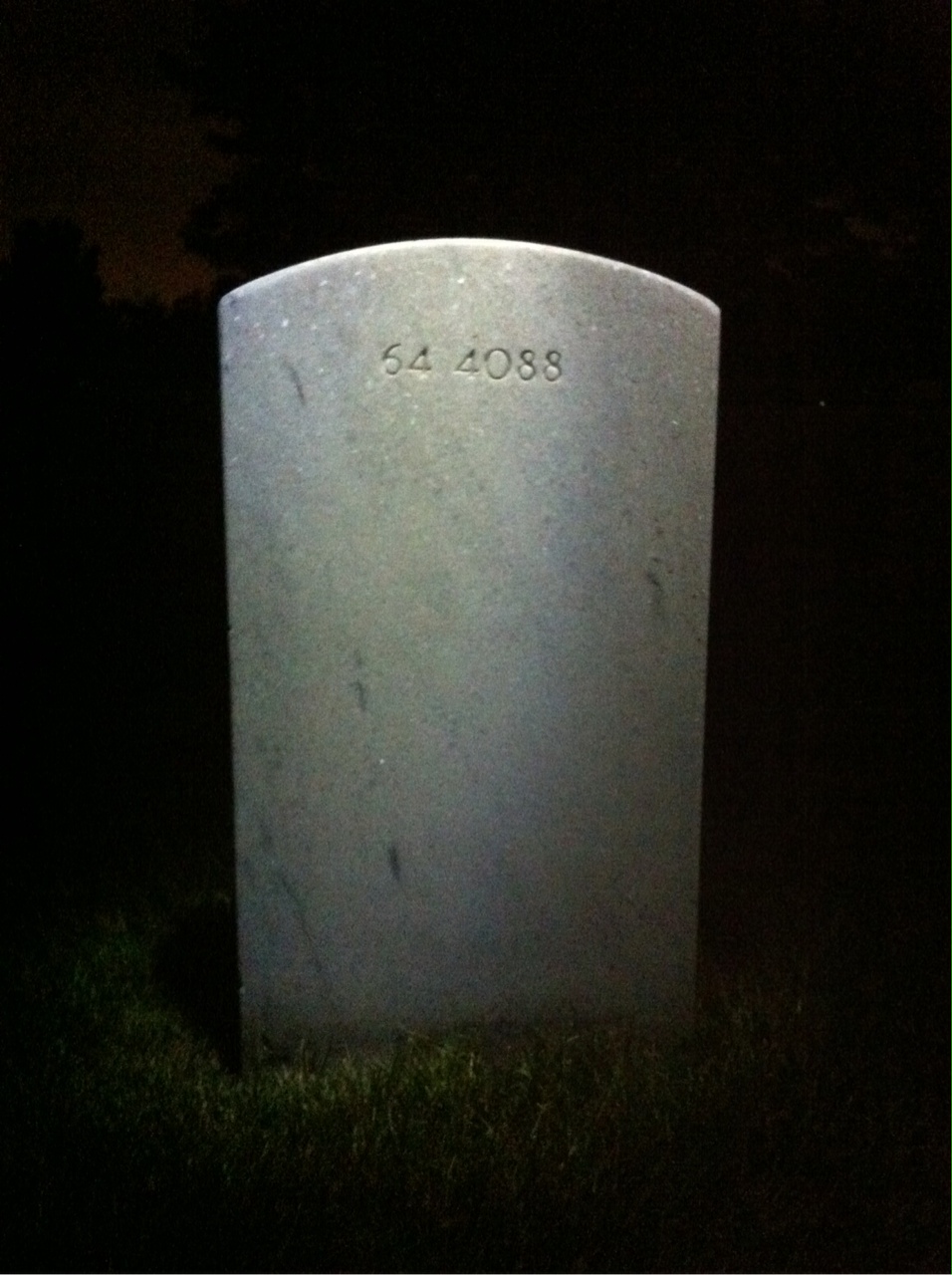Back of headstone — Richard Benz