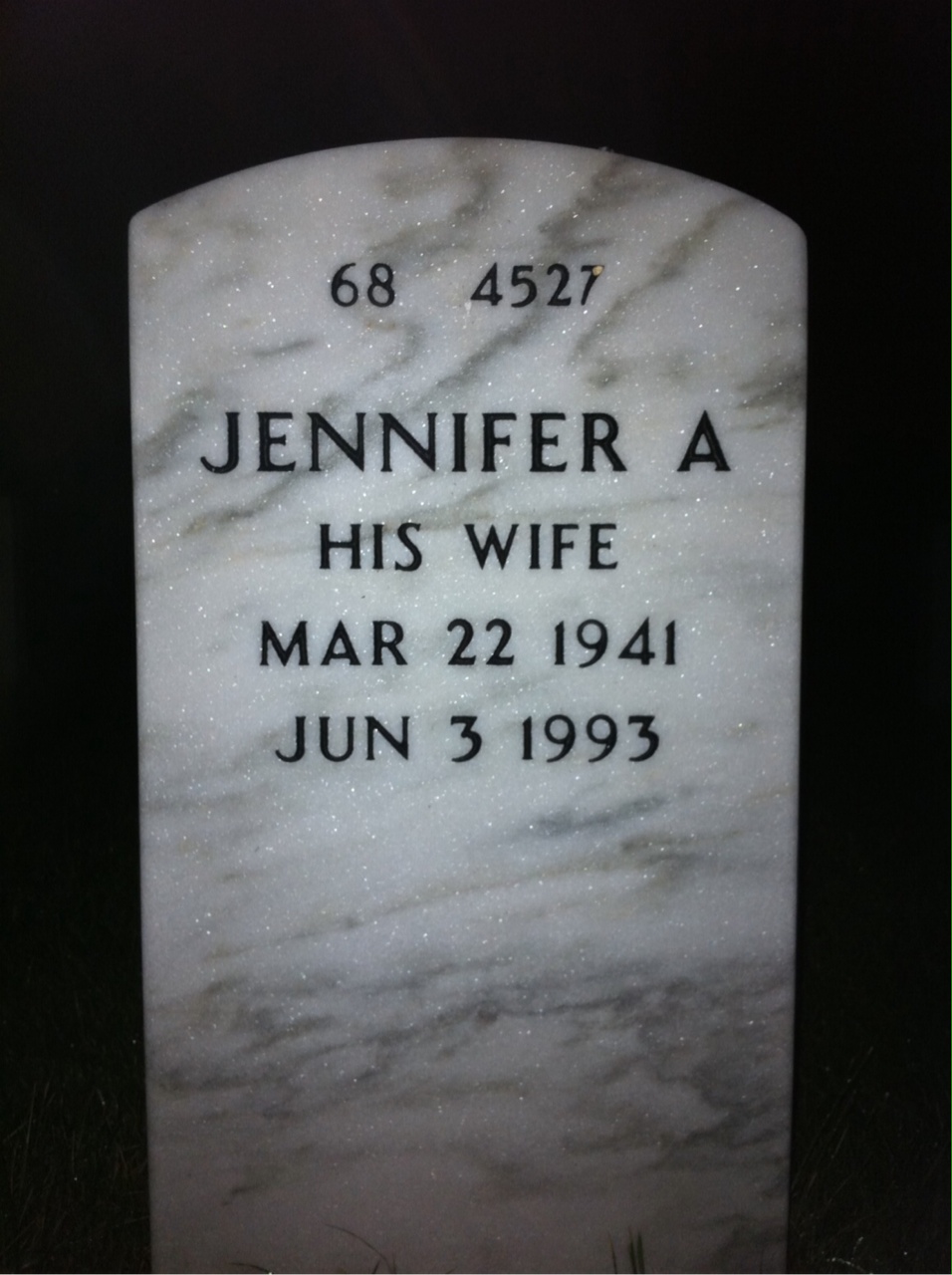 Back of headstone — Richard Shaughnessy