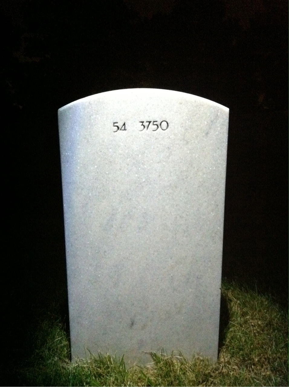 Back of headstone — William Joseph Mcgahee