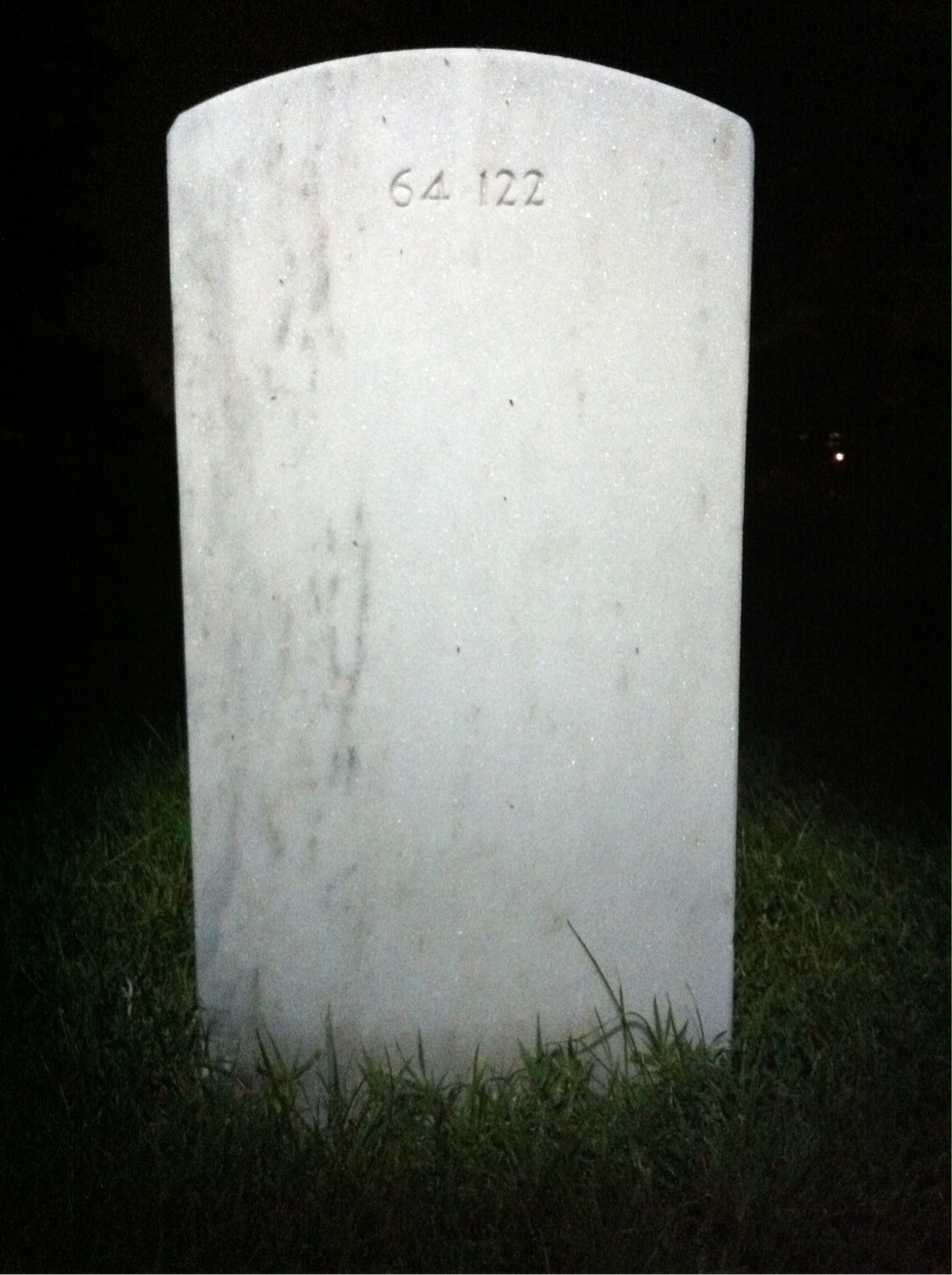 Back of headstone — Forrest Bailey