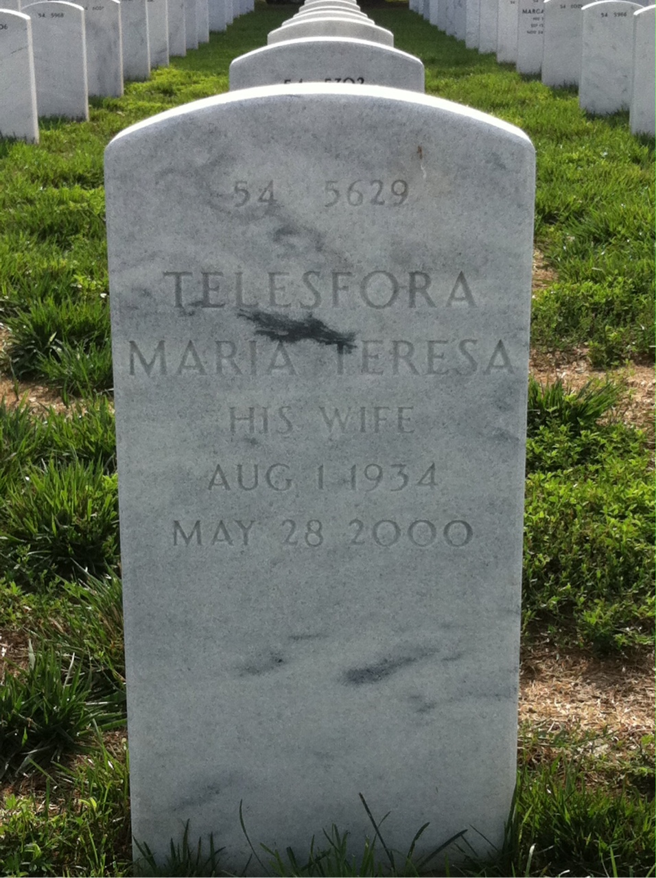 Back of headstone — William Wheatley