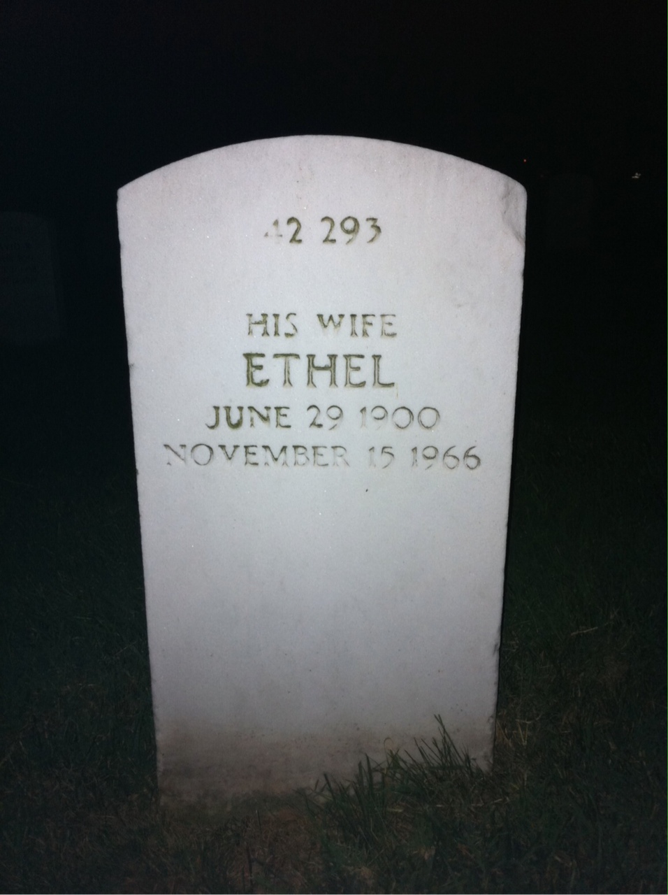Back of headstone — Harry Abrams