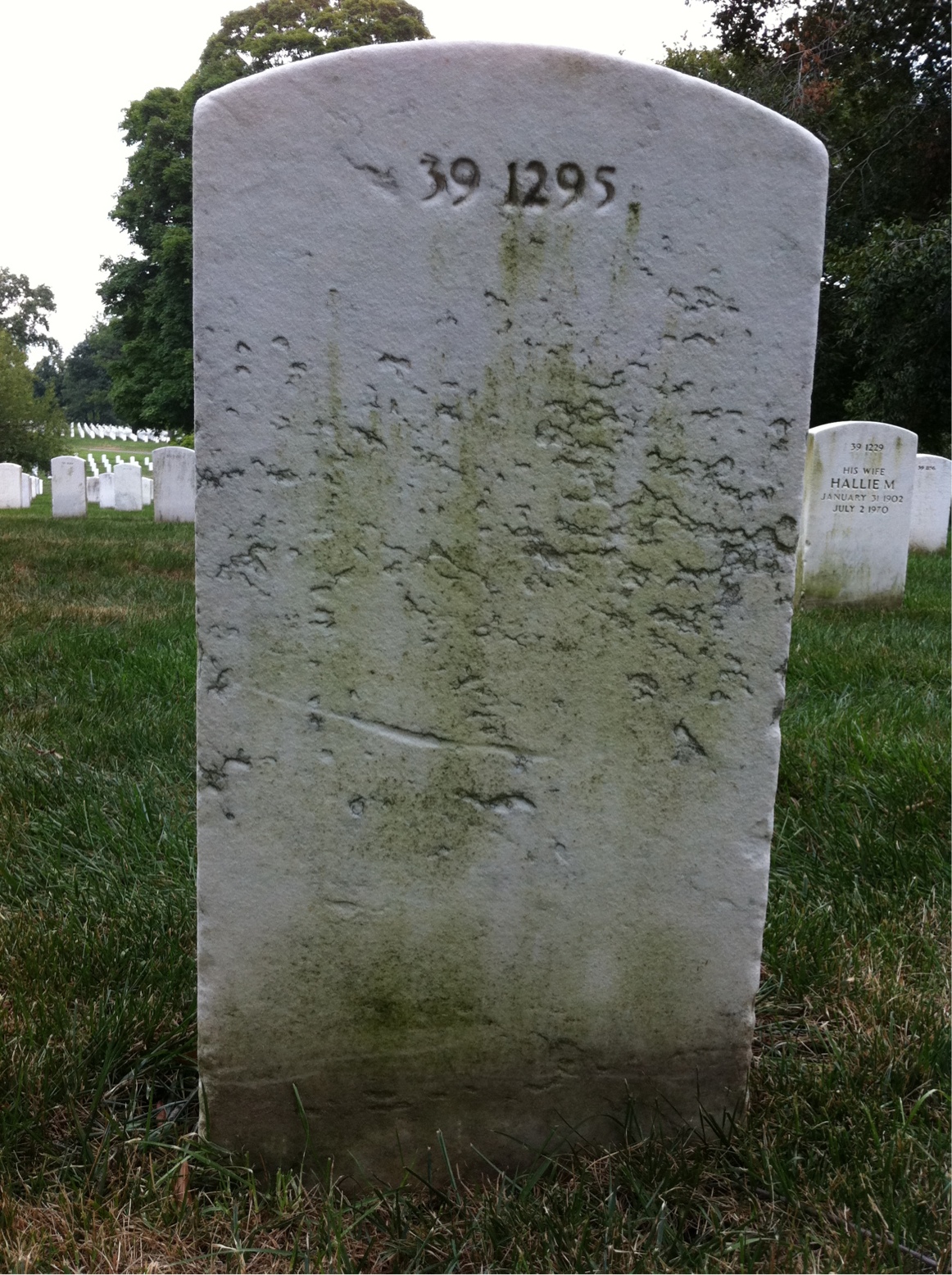 Back of headstone — John Corcoran