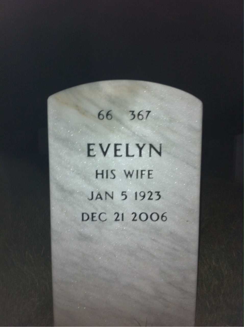 Back of headstone — John Doyle