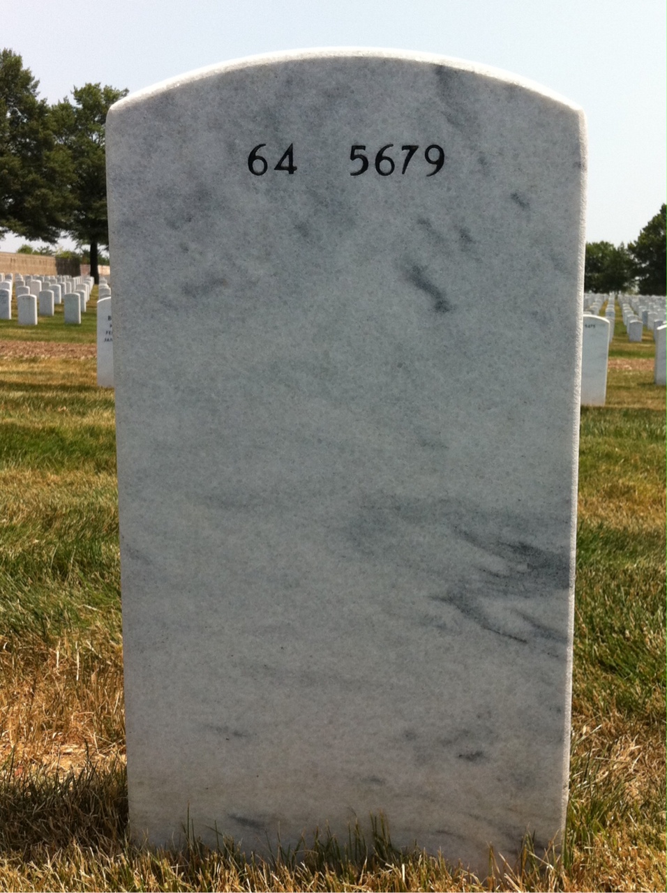 Back of headstone — Ralph Burroughs