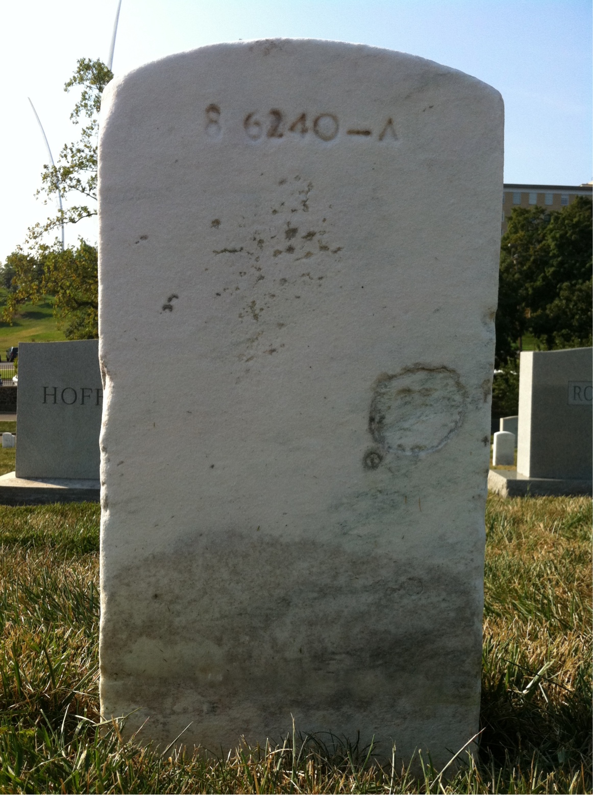 Back of headstone — Joseph Iserman