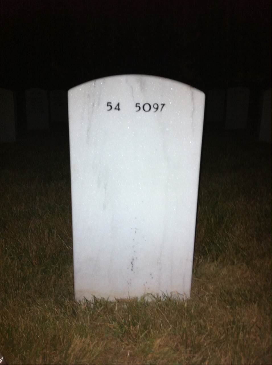 Back of headstone — Albert Andrews