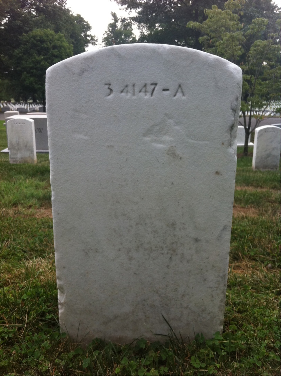 Back of headstone — Anthony Atkinson