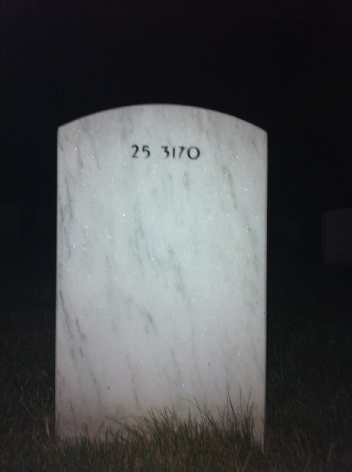 Back of headstone — Ernest Ransdell