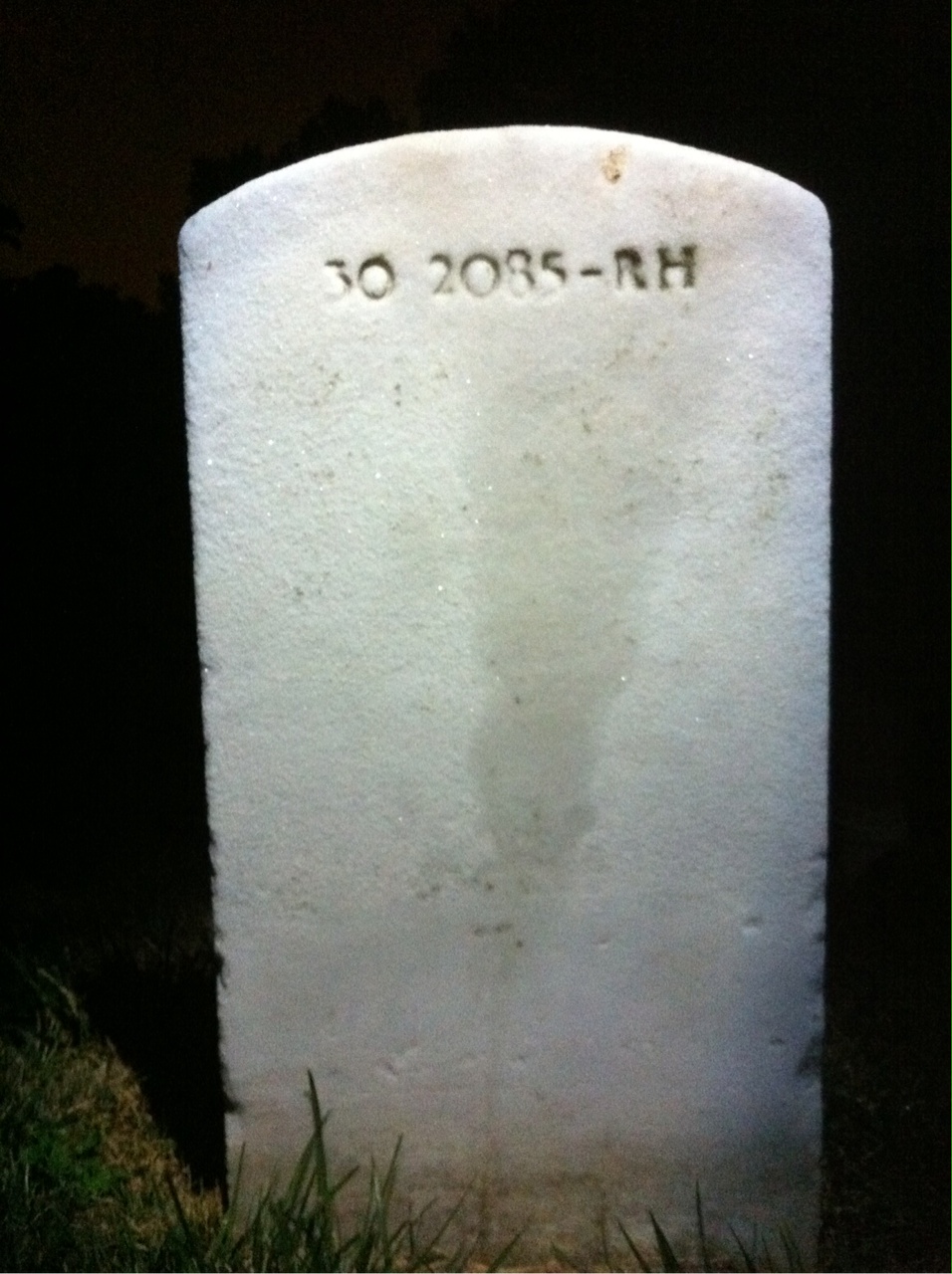 Back of headstone — Merritt Mullen