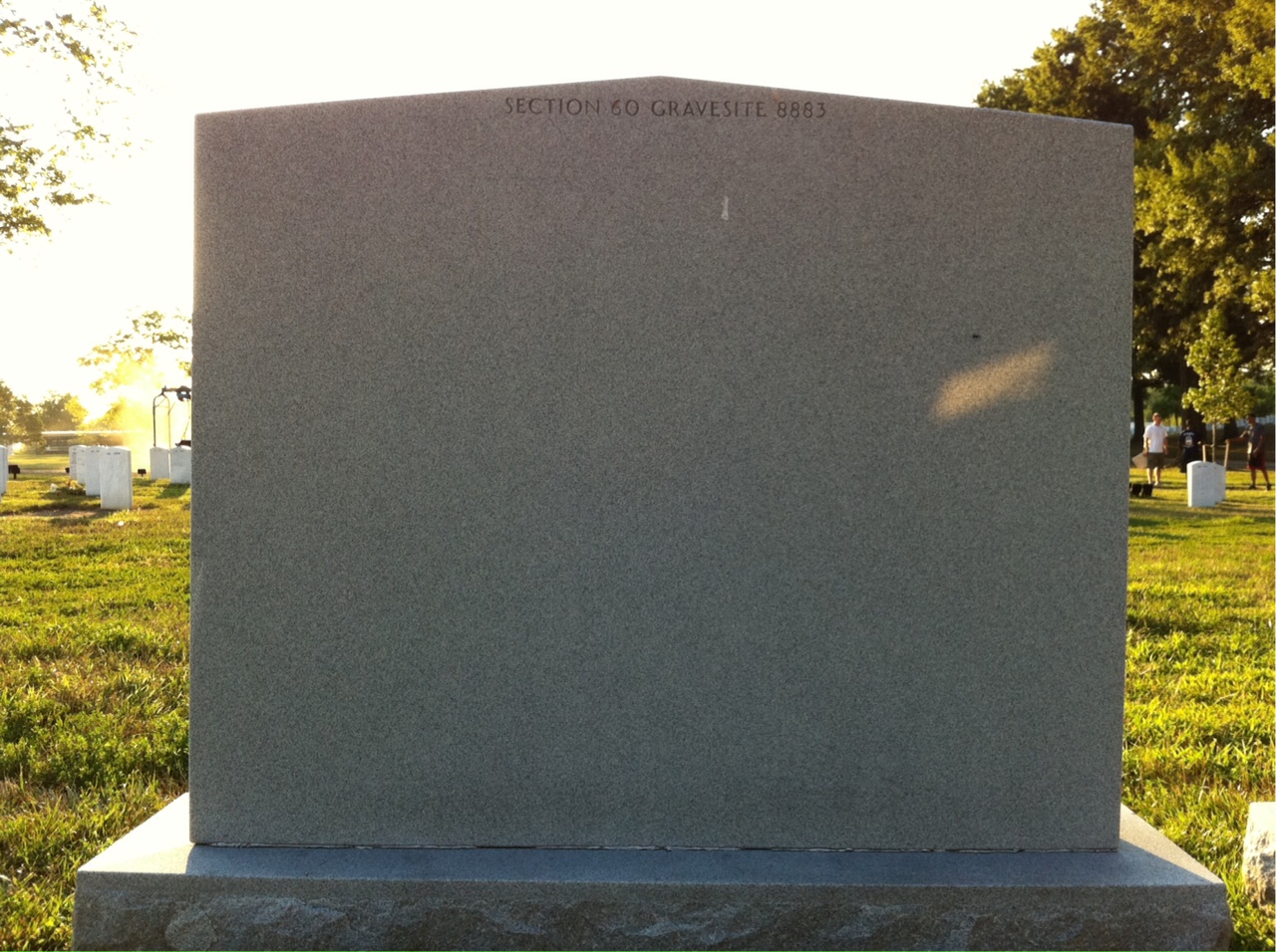 Back of headstone — Matthew Tallman