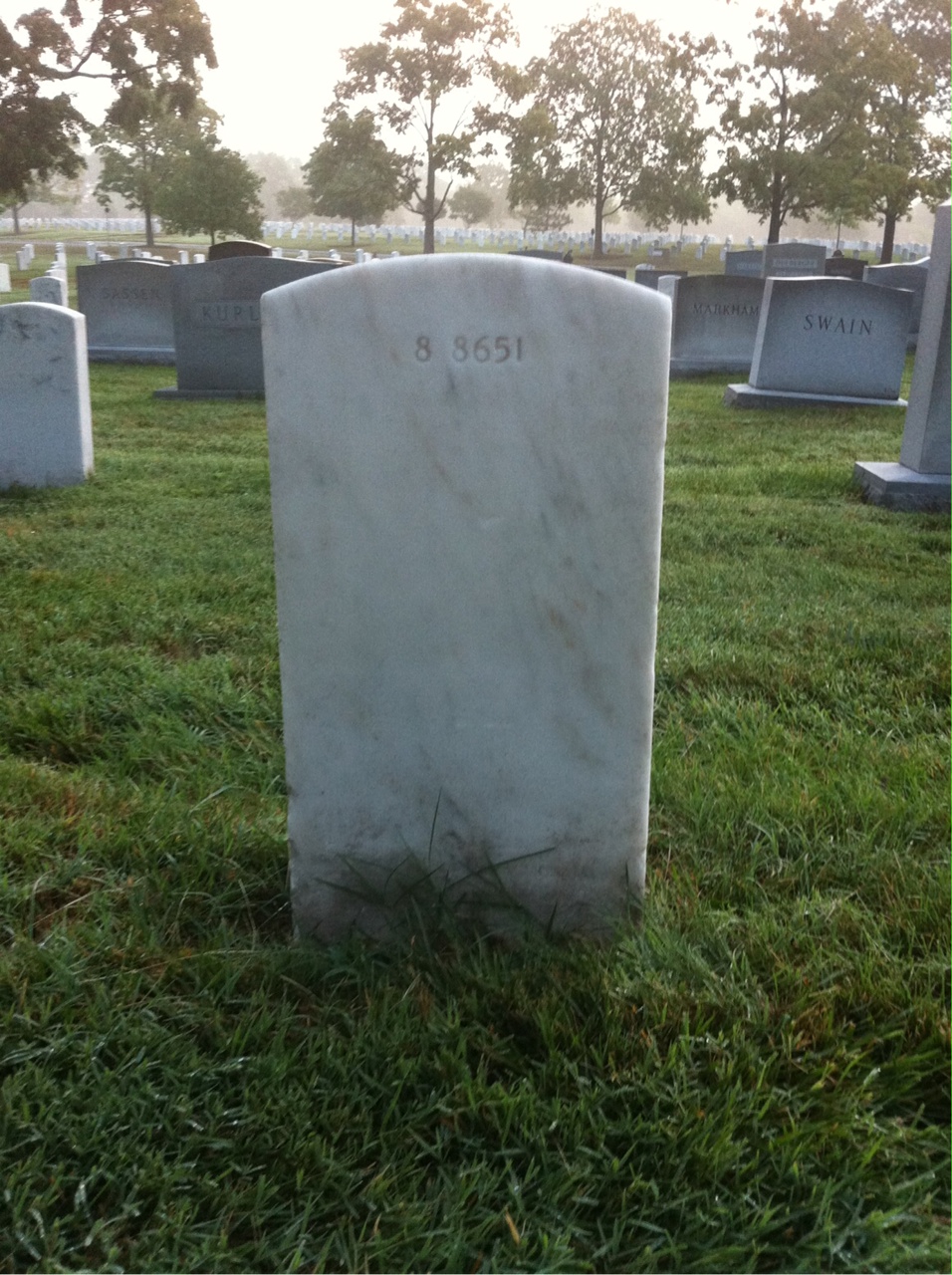 Back of headstone — Lyman Bedwell