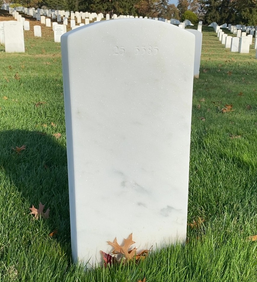 Back of headstone — William Mellinger