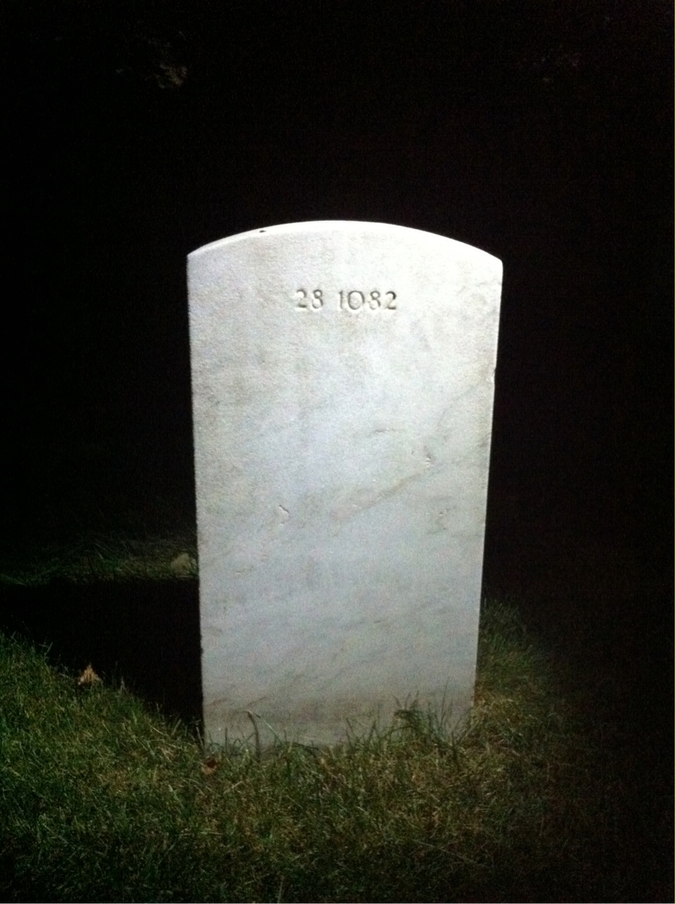 Back of headstone — Samuel R Johnson