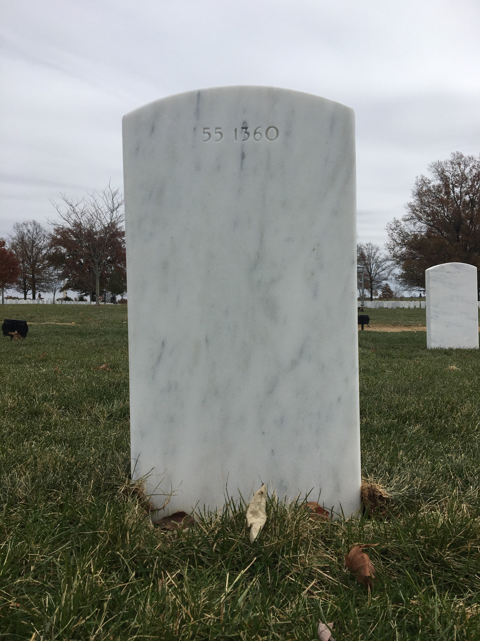 Back of headstone — Charles Allen