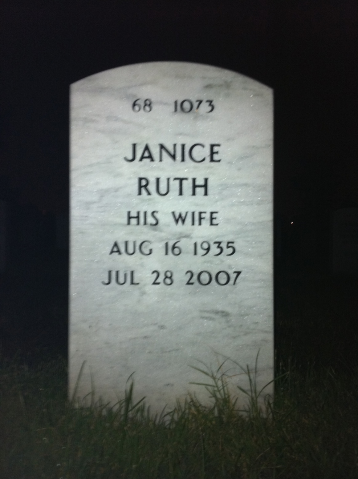 Back of headstone — Robert Nelson