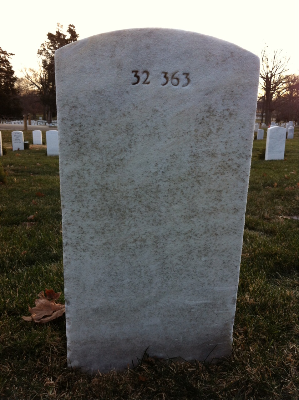 Back of headstone — Jensine Bach